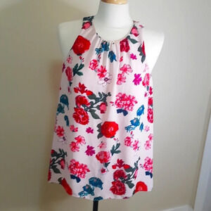 Vince Camuto floral sleeveless blouse SZ  S